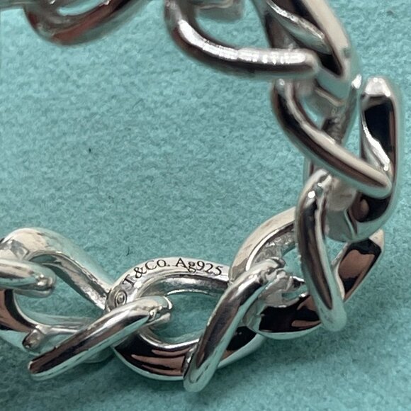 Tiffany & Co. Sterling Silver Forge Link Ring Size 7 - Picture 4 of 4